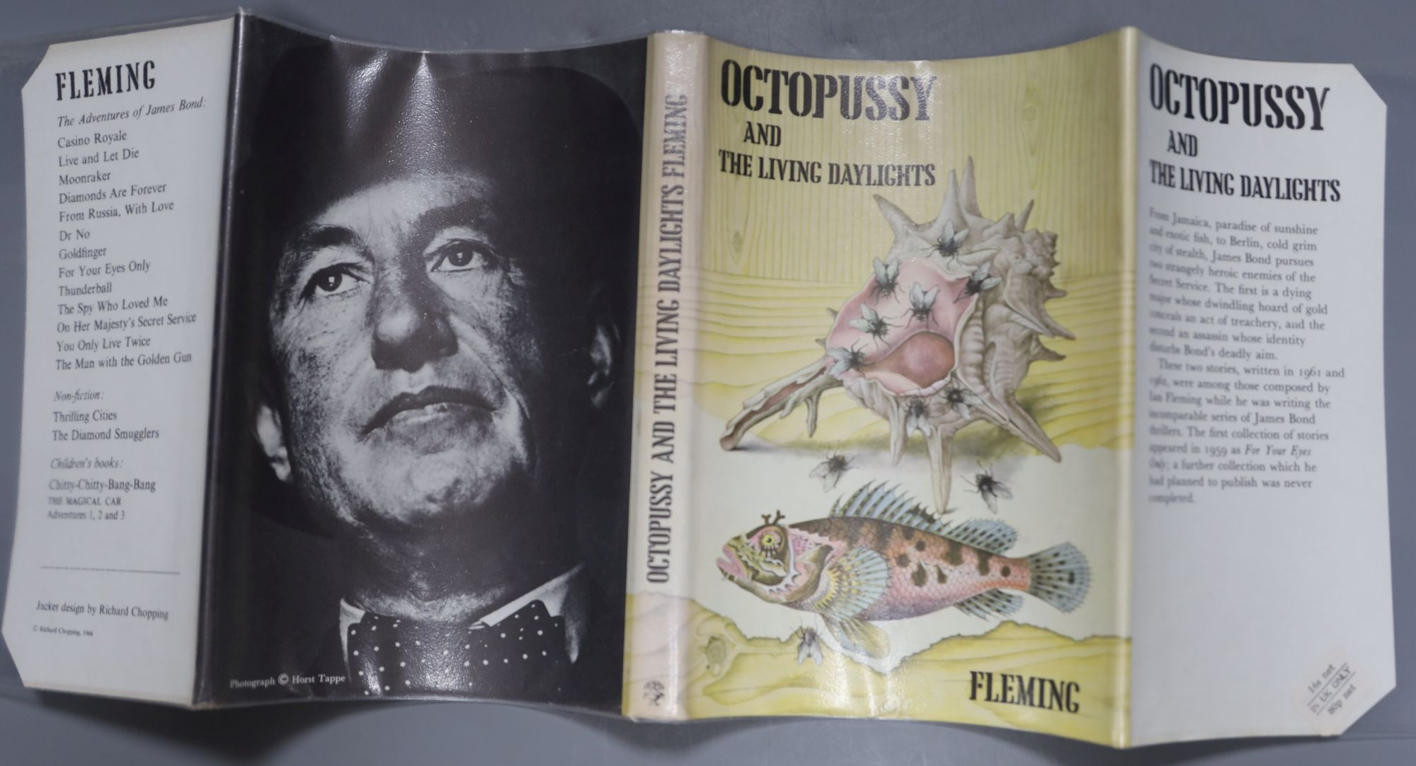 Fleming, Ian - Octopussy and The Living Daylights, 1st edition (1st impression, 3rd issue), d/wrapper, 1966